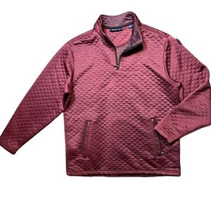 Daniel Cremieux Men's Quilted Pullover Jacket - Maroon